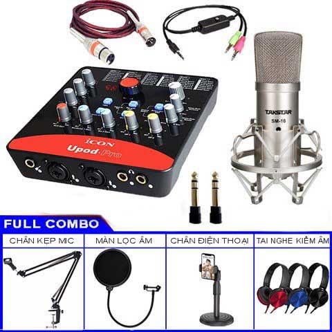 Combo Sound Card Icon Upod Và Micro Takstar SM-16M Mới 99%, Bảo Hành 12 Tháng