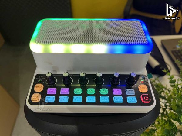 Loa karaoke mini Y3 kèm 2 micro tích hợp soundcard livestream