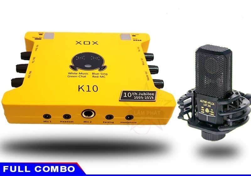 Sound Card XOX K10 10th Bản 2020 Và Micro Thu Âm LGT240