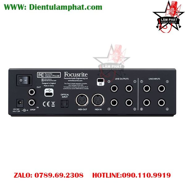 Focusrite Clarett 4Pre USB 18×8 Audio Interface