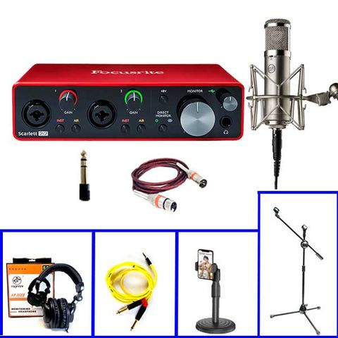  Combo Focusrite 2i2 3rd Và Mic Warm Audio WA-47JR FET 