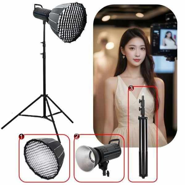 Combo Đèn Key Light LPS 300K Ánh Sáng Mịn