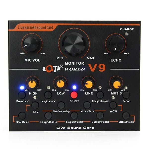 Soundcard Thu Âm AQTA V9 Live Stream Thu Âm