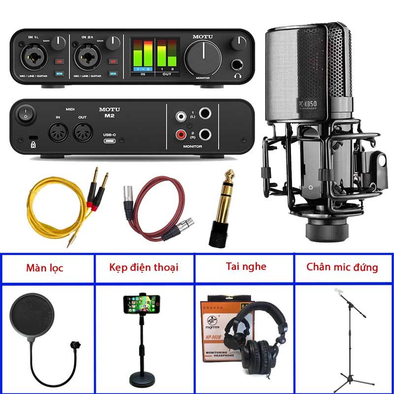 Combo Sound Card MOTU M4 Và Micro Thu Âm Takstar PC K850