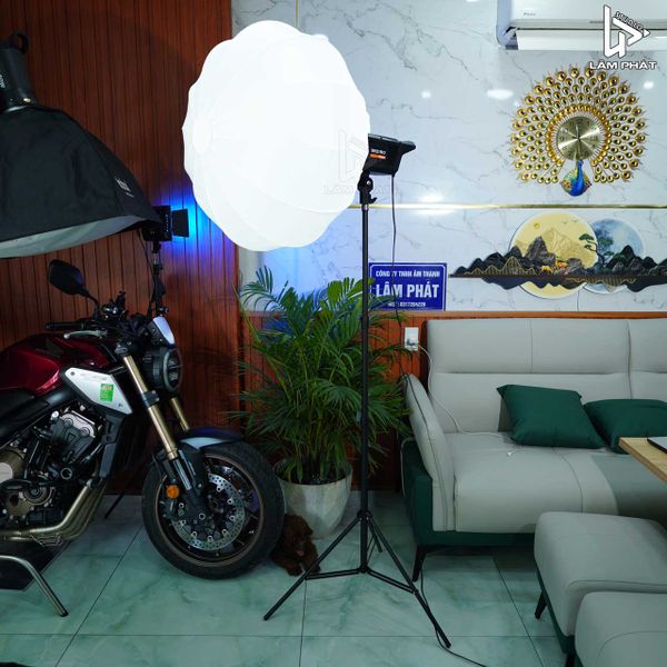 Bộ đèn livestream quay video mặt trăng 100w