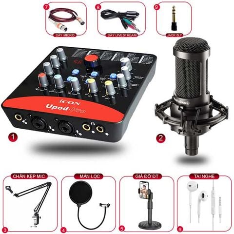 Combo Thu Âm Upod Pro Và Micro Audio Technica AT2035