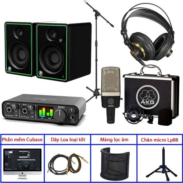 Combo Thu âm Motu M2 Và Micro AKG C314 Home Studio