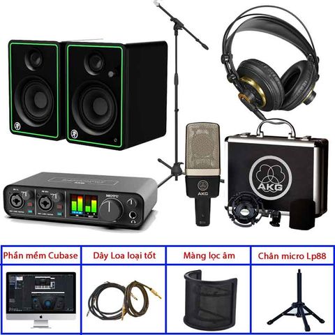  Combo Thu âm Motu M2 Và Micro AKG C314 Home Studio 