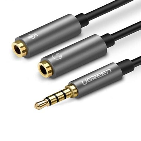 Cáp chia Audio 3.5mm ra 2 đầu 3.5mm Loa và Mic chính hãng Ugreen - 30619
