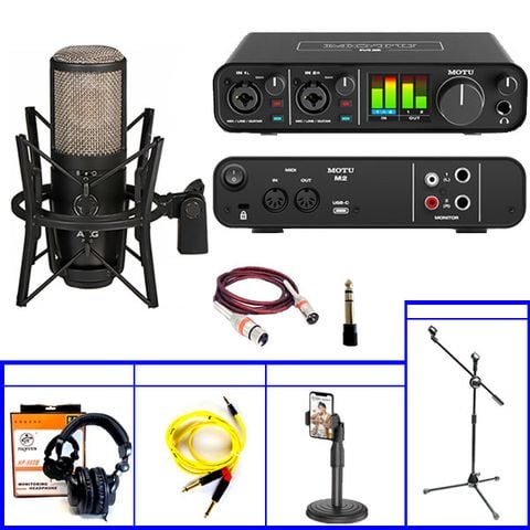  Combo Sound Card MOTU M2 Và Micro AKG P420 Chuyên Nghiệp 