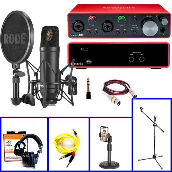 Combo Sound Card Focusrite 2i2 Gen3 Và Micro Thu Âm NT1 Kit