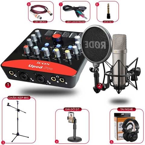 Combo Thu Âm Icon Upod Pro Và Micro Rode NT1-A
