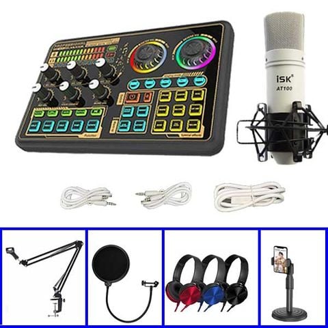 Combo Soundcard Thu Âm K600 VÀ Micro Thu Âm AT100