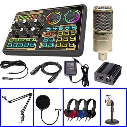 Combo Soundcard Thu Âm K600 VÀ Micro Thu Âm Takstar K200