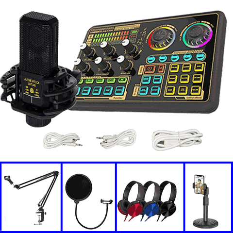 Combo Soundcard Thu Âm K600 VÀ Micro Thu Âm LGT240