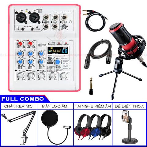  Combo Hát Live Mixer Mickle E4 Và Micro Takstar PC K320 