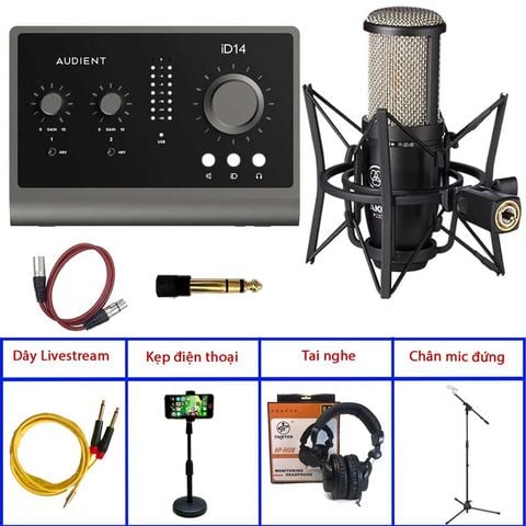 Combo Sound Card Audient iD14 MKII Và Micro AKG P220