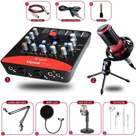 Combo Thu Âm Upod Pro Và Micro Takstar PC K320