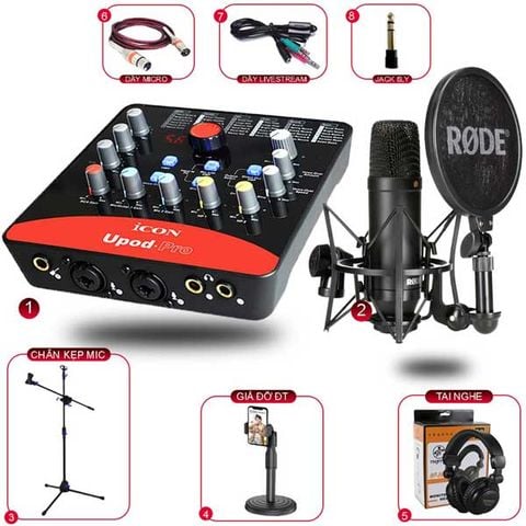 Combo Thu Âm Upod Pro Và Micro Rode NT1 Kit