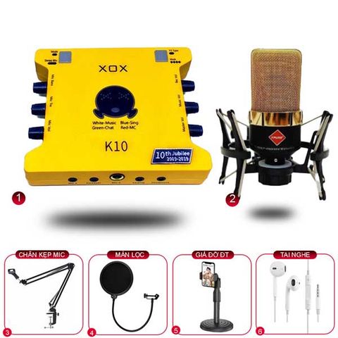 Combo Livestream XOX K10 2020 Và Micro Y103E