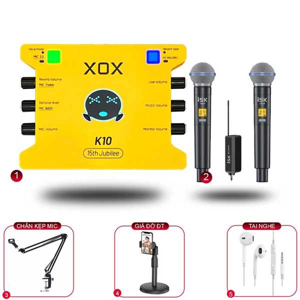 Combo Livestream XOX K10 15th và Micro ISK SM58