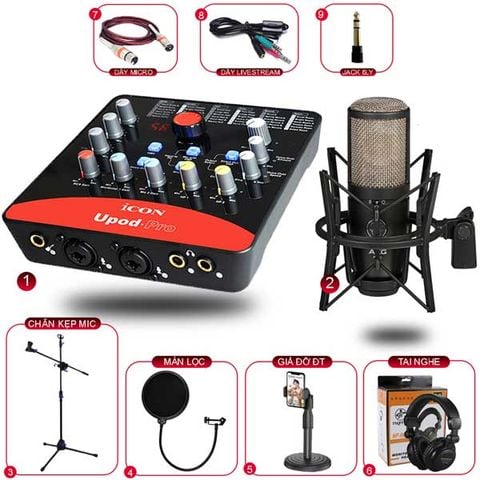 Combo Thu Âm Upod Pro Và Micro AKG P420 Phụ Kiện Tốt