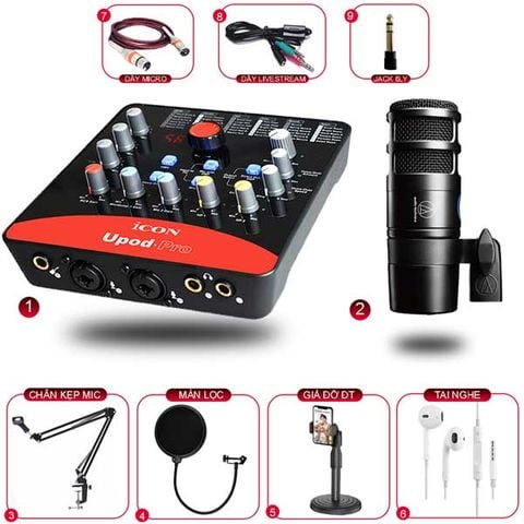 Combo Thu Âm Upod Pro và Micro Audio Technica  AT2040