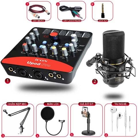 Combo Thu Âm Upod Pro Và Micro MXL 770