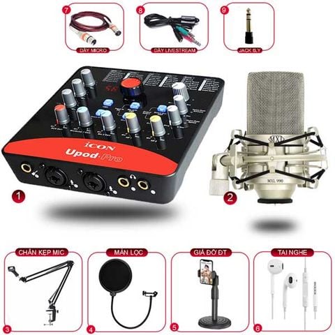 Combo Thu Âm Upod Pro Và Micro MXL 990