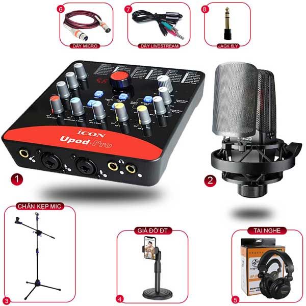 Combo Thu Âm Upod Pro và Micro Takstar Tak55 Phụ kiện tốt