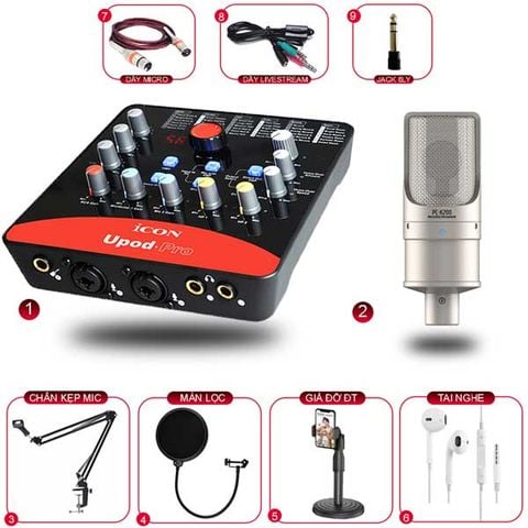 Combo Thu Âm Upod Pro Và Micro Takstar PC K200 Gen 2