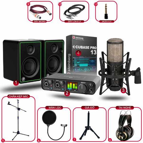 Combo Thu Âm Motu M2 Và Micro AKG P420 Home Studio