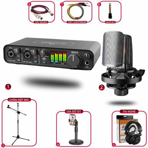 Combo Thu Âm MOTU M4 Và Micro Takstar TAK55 Phụ Kiện Tốt