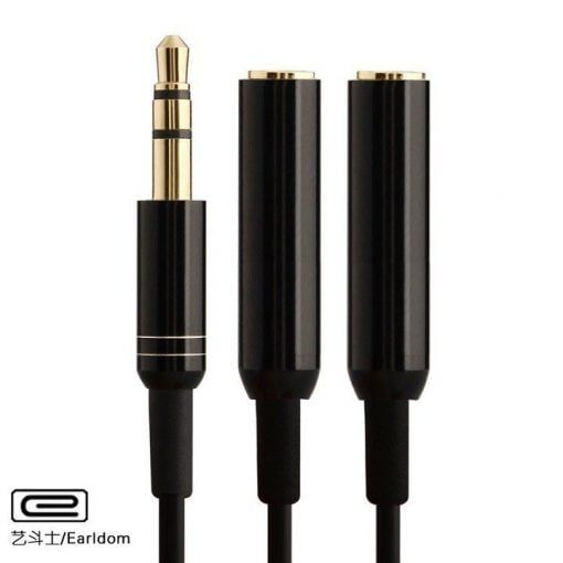 Dây Chia Tai Nghe Từ 1 Ra 2 Chân Cắm 3,5mm - 4 Khấc 00352-1