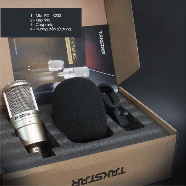 Combo Soundcard Thu Âm K600 VÀ Micro Thu Âm Takstar K200