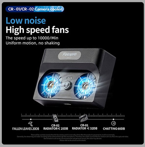 Fotopro CR-01 Quạt tản nhiệt mini dành cho máy ảnh làm mát nhanh