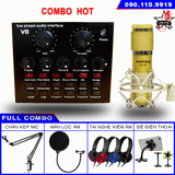 Trọn Bộ Sound Card V8 Và Micro Thu Âm BM900