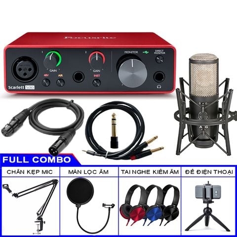  Bộ Sound Card Focusrite Solo Gen 3 Và Mic AKG P420 