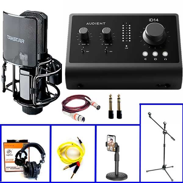 Combo Sound Card Audient iD14 MKII Và Micro K850