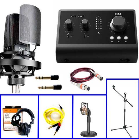 Combo Sound Card Audient iD14 MKII Và Micro Tak 55
