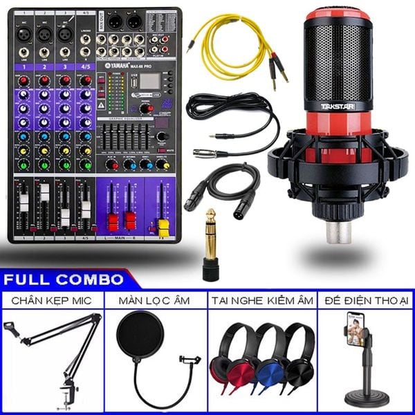 Combo Mixer Max 68 Pro Và Micro Takstar PC K320 Cao Cấp