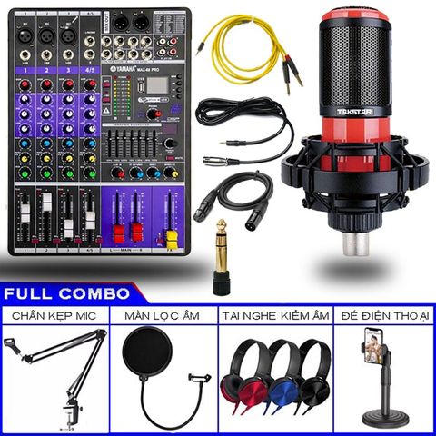  Combo Mixer Max 68 Pro Và Micro Takstar PC K320 Cao Cấp 