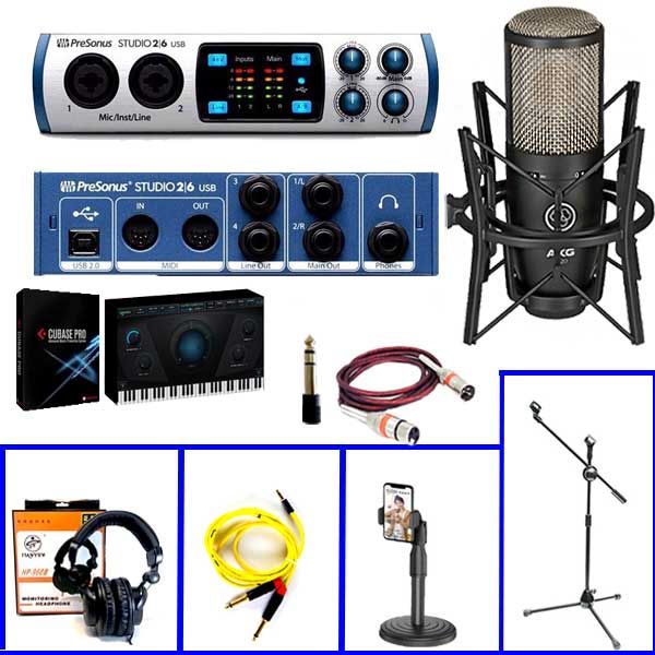 Combo Sound Card Presonus Studio 26 Và Micro AKG P220