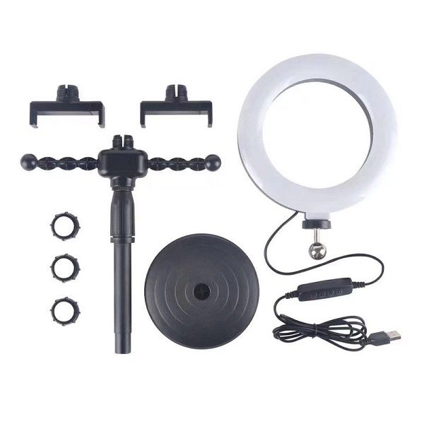 Đèn LiveStream 3 Trong 1 Kèm Giá Đỡ 2 Điện Thoại