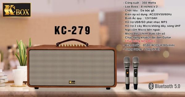 Loa Karaoke KCBOX KC279 - Loa Xách Tay Chất Lượng