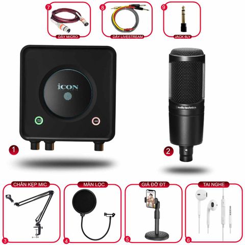 Combo Livestream Icon Usolo Và Micro Audio Technica AT2020