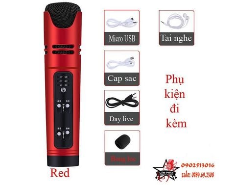 Micro Livestream C16 Tích Hợp Sound Card Có Autotune