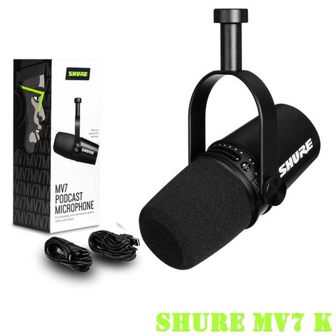 Micro Shure MV7 K thu âm podcast chuyên nghiệp