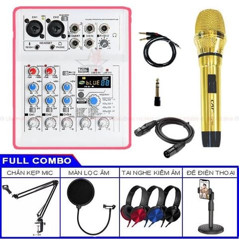 Combo Hát Live Mixer Mickle E4 Và Micro CAF