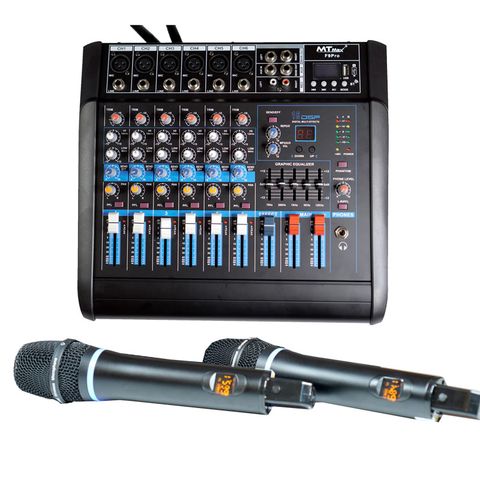  Mixer F9 Pro liền công suất liền micro 